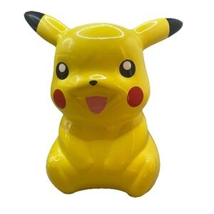 Pokemon Pikachu Piggy Bank Ceramic Coin Bank Kids Home Decor Collectible